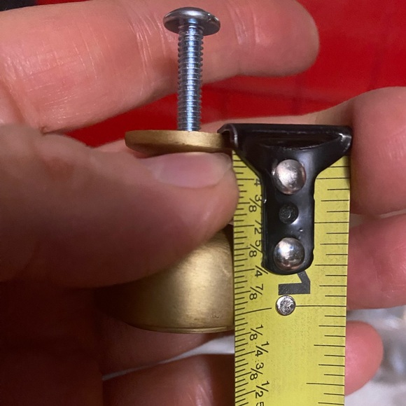 Cabinet hardware, knobs, drawer, handle, round, brushed, brass individual or set - Picture 7 of 9